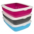 Animal Instincts Giant Cat Litter Tray With Rim 50cm Grey, Pink or Blue 